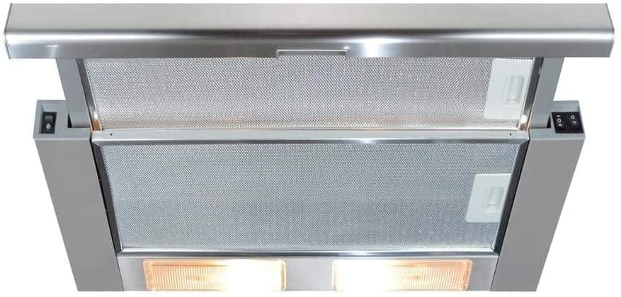 CDA CTE61SS 60cm Telescopic Canopy Cooker Hood - Stainless Steel - Atlantic Electrics - 39477802205407 