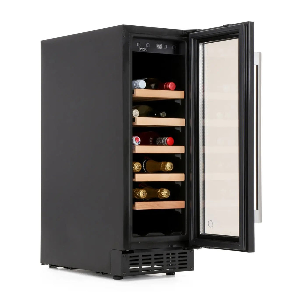 CDA FWC304BL 20 Bottle Freestanding Single Zone Wine Cooler - Black | Atlantic Electrics - 40157500637407 