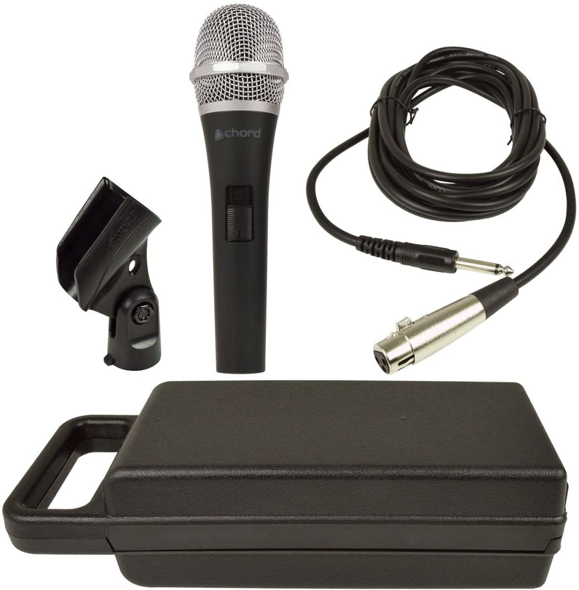 Chord 173855 DM04 Professional Dynamic Vocal Microphone With Case and 5m Cable | Atlantic Electrics