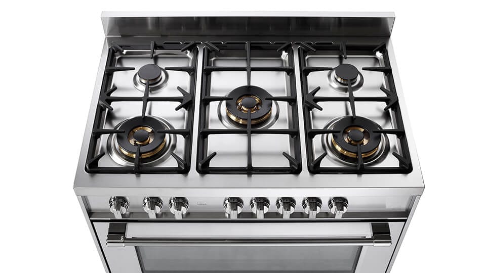 Delonghi DSR927GX Space 90cm Single Cavity Gas Range Cooker in Stainless Steel - Atlantic Electrics - 39477804138719 