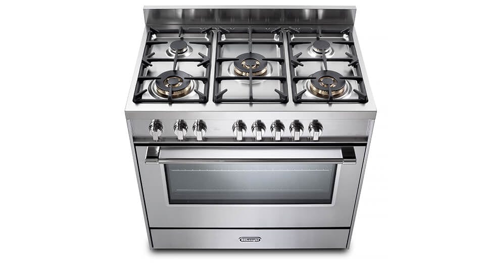 Delonghi DSR927GX Space 90cm Single Cavity Gas Range Cooker in Stainless Steel - Atlantic Electrics - 39477804171487 