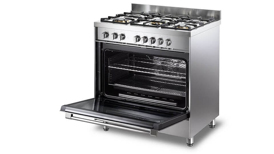 Delonghi DSR927GX Space 90cm Single Cavity Gas Range Cooker in Stainless Steel - Atlantic Electrics - 39477804105951 
