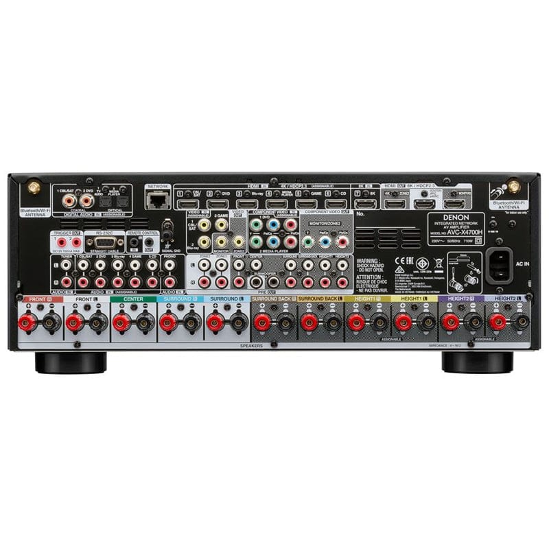 Denon AVC-X4700H Dolby Atmos and DTS:X AV Amplifier - Black | Atlantic Electrics - 39477804007647 