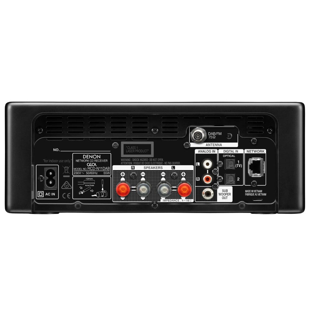 Denon CEOL RCDN11DAB HiFi Network System Black, Alexa Compatible, Music Streaming, HEOS Multiroom - Black | Atlantic Electrics
