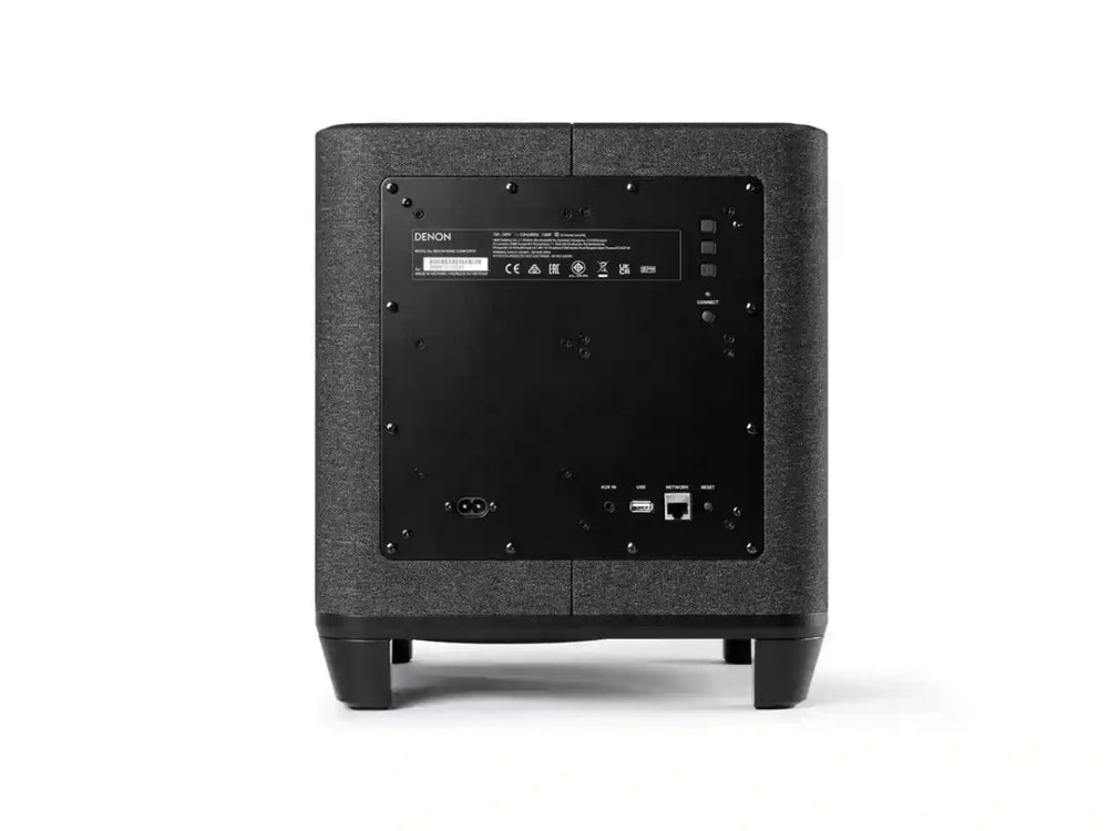 Denon DHTSUB Smart Wireless Subwoofer with HEOS Built-In - Black - Atlantic Electrics - 40452119167199 