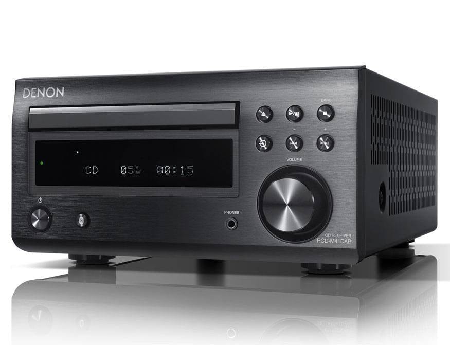 Denon RCDM41DAB DAB Hi-Fi Receiver with CD and Bluetooth - Black - Atlantic Electrics - 39477809938655 