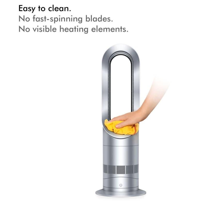 Dyson AM09 Hot and Cool Fan - White/Nickel | Atlantic Electrics - 40356665458911 