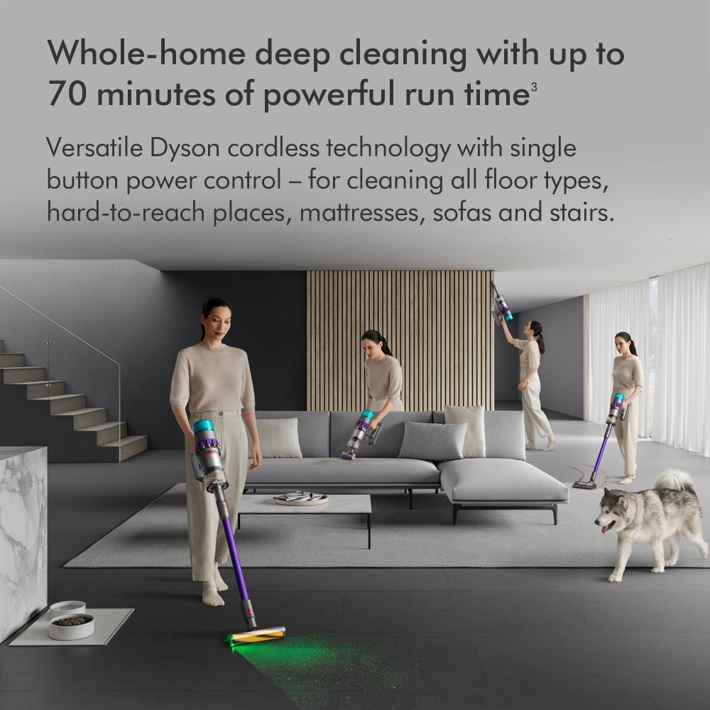 Dyson Gen5detect Kit Cordless Vacuum Cleaner Purple with Pet Grooming Kit with up to 70 Minutes Run Time - Purple - Atlantic Electrics