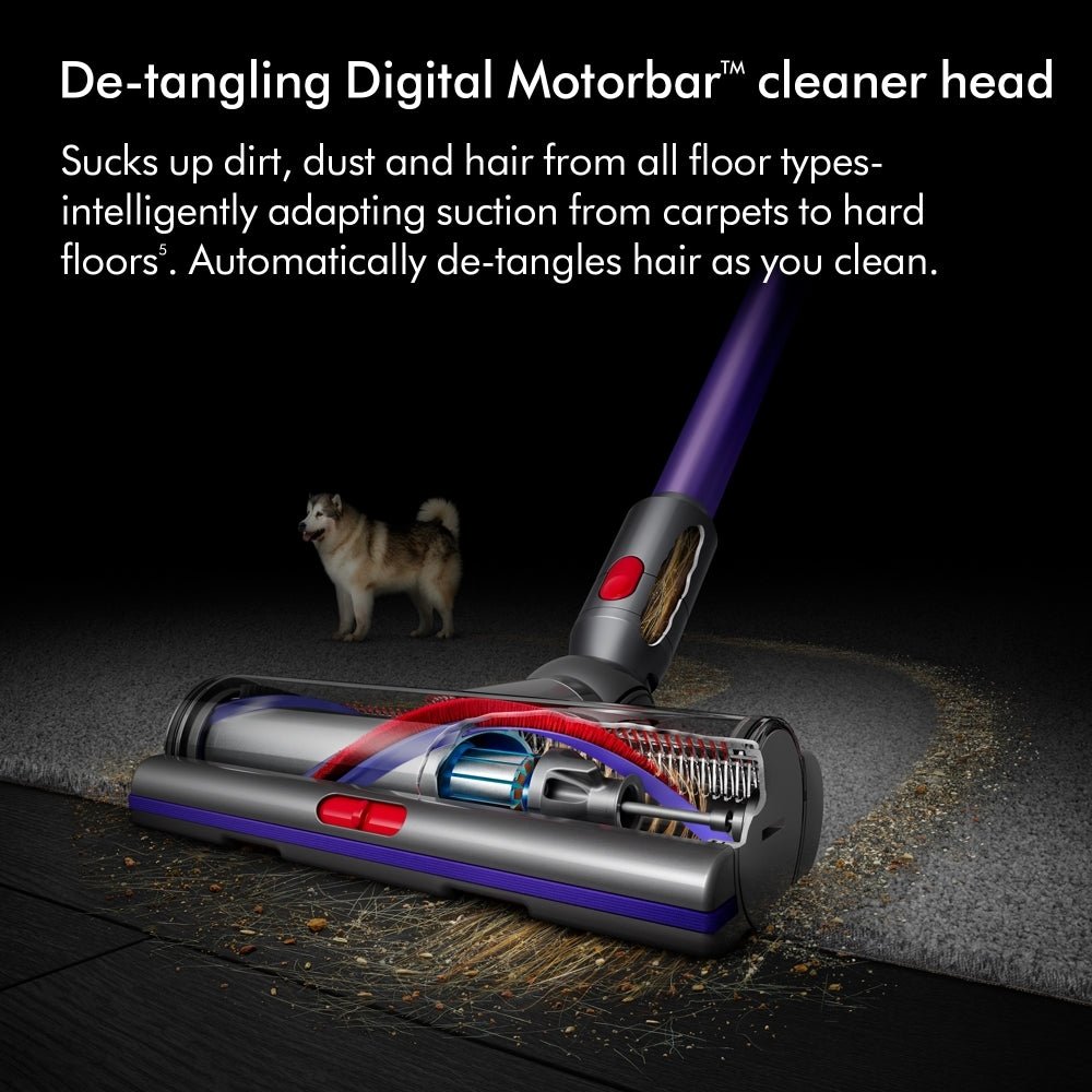 Dyson Gen5detect Kit Cordless Vacuum Cleaner Purple with Pet Grooming Kit with up to 70 Minutes Run Time - Purple - Atlantic Electrics - 40917032108255 