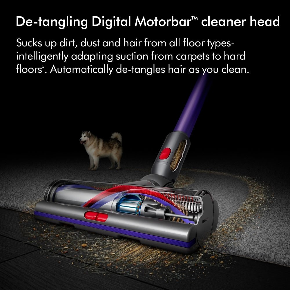 Dyson Gen5detect Kit Cordless Vacuum Cleaner Purple with Pet Grooming Kit with up to 70 Minutes Run Time - Purple | Atlantic Electrics - 40917032108255 