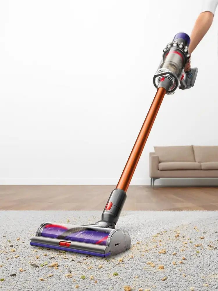 Dyson V10ABSOLUTENEW Cordless Stick Vacuum Cleaner, 25.6cm Wide - 60 Minutes Run Time - Copper | Atlantic Electrics - 41318766805215 