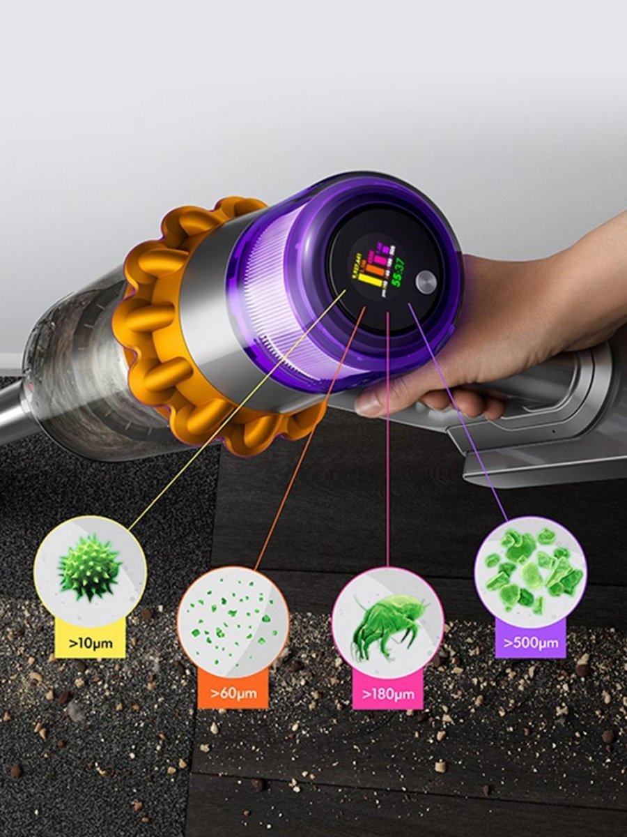 Dyson V15 Cordless Vacuum - 60 Minutes Run Time - Yellow/Nickel | Atlantic Electrics
