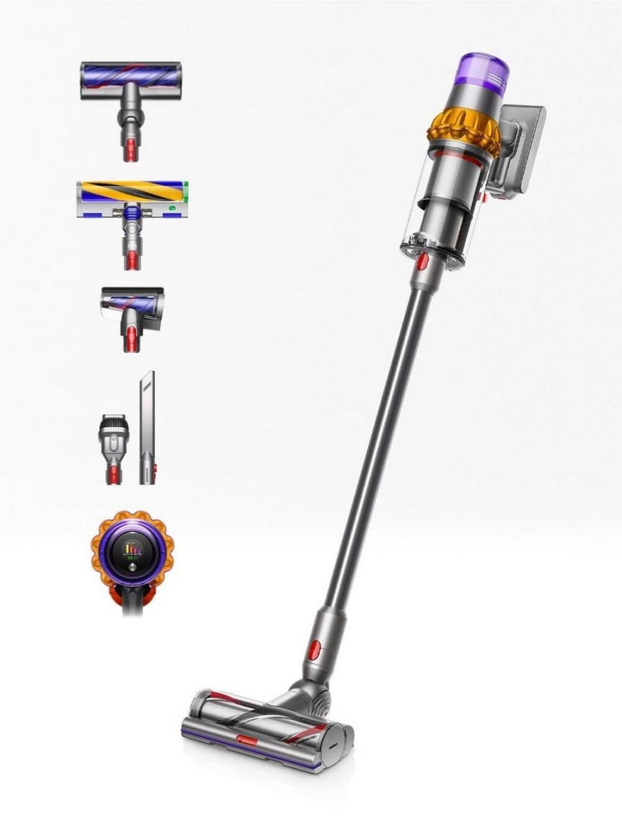 Dyson V15DETECTABSNEW Detect Absolute Stick Vacuum Cleaner 60 Minutes Run Time Yellow - Atlantic Electrics - 41265918902495 
