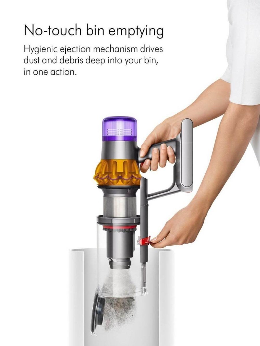 Dyson V15DETECTABSNEW Detect Absolute Stick Vacuum Cleaner 60 Minutes Run Time Yellow - Atlantic Electrics - 41265919164639 