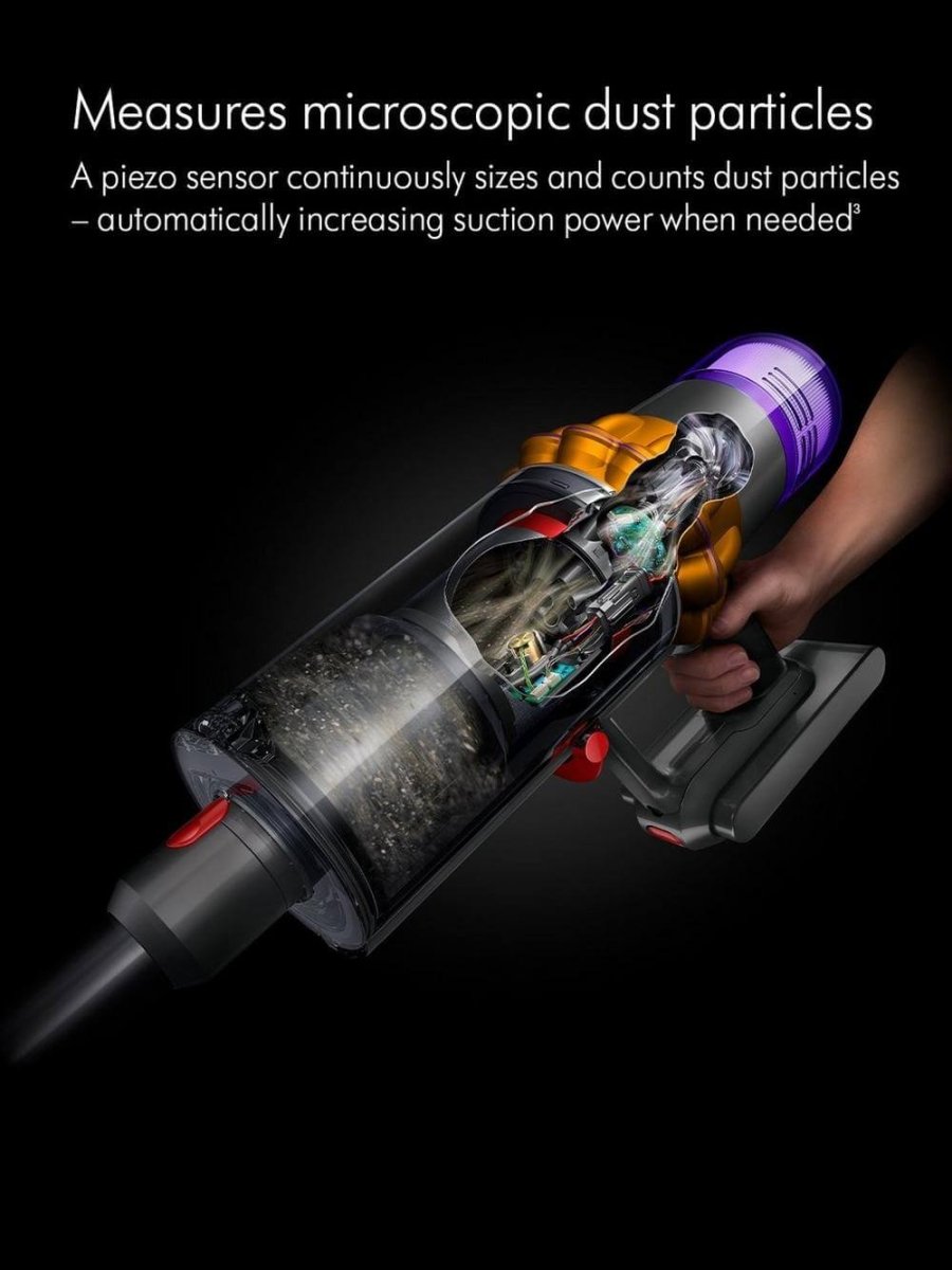 Dyson V15DETECTABSNEW Detect Absolute Stick Vacuum Cleaner 60 Minutes Run Time Yellow - Atlantic Electrics - 41265919099103 