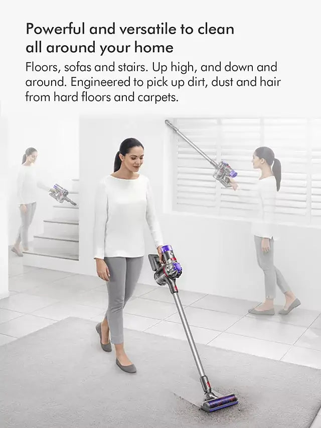 Dyson V8 Cordless Stick Vacuum Cleaner Up to 40 Minutes Run Time - Silver | Atlantic Electrics - 40157502046431 
