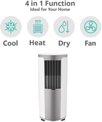 Thumbnail EcoAir Apollo MK2 12000 BTU Heat Pump Portable Air Conditioning R290 | Timer | Cooling Heating Fan Dehumidify | 3 Fan Speeds | Remote Control | Class A | Carbon Filter - 39477820784863