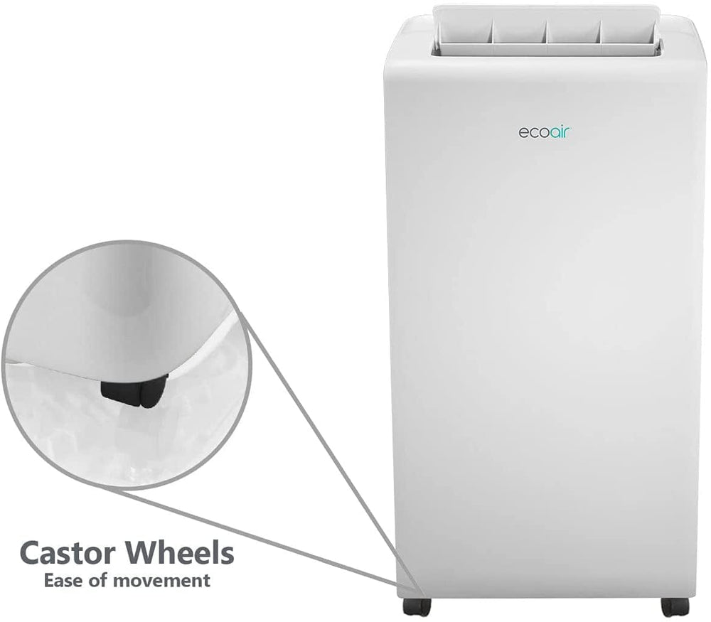 EcoAir Crystal MK2 12000 BTU R290 WiFi Portable Air Conditioning | Timer | Cooling Fan Dehumidify | 3 Fan Speeds | Remote Control | Class A With Carbon Filter - Atlantic Electrics - 39477820326111 