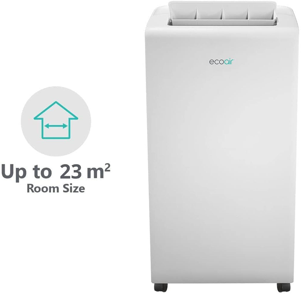 EcoAir Crystal MK2 12000 BTU R290 WiFi Portable Air Conditioning | Timer | Cooling Fan Dehumidify | 3 Fan Speeds | Remote Control | Class A With Carbon Filter - Atlantic Electrics - 39477820588255 
