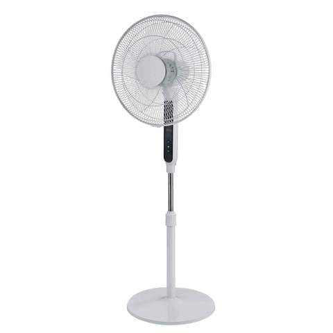 EcoAir Equinox Low Energy 16" Floor-standing DC Fan with 12 Speed Settings and Timer - White - Atlantic Electrics - 39477823504607 