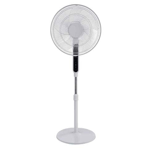 EcoAir Equinox Low Energy 16" Floor-standing DC Fan with 12 Speed Settings and Timer - White - Atlantic Electrics - 39477823471839 