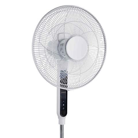 EcoAir Equinox Low Energy 16" Floor-standing DC Fan with 12 Speed Settings and Timer - White - Atlantic Electrics - 39477823930591 