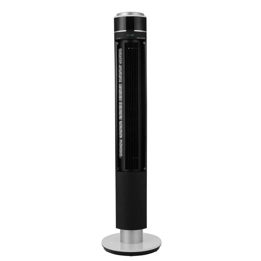 EcoAir Halo Low Energy Tower Fan, 2.8 Watts per hour, 12 Speeds, Oscillation Function - With Remote Control | Atlantic Electrics