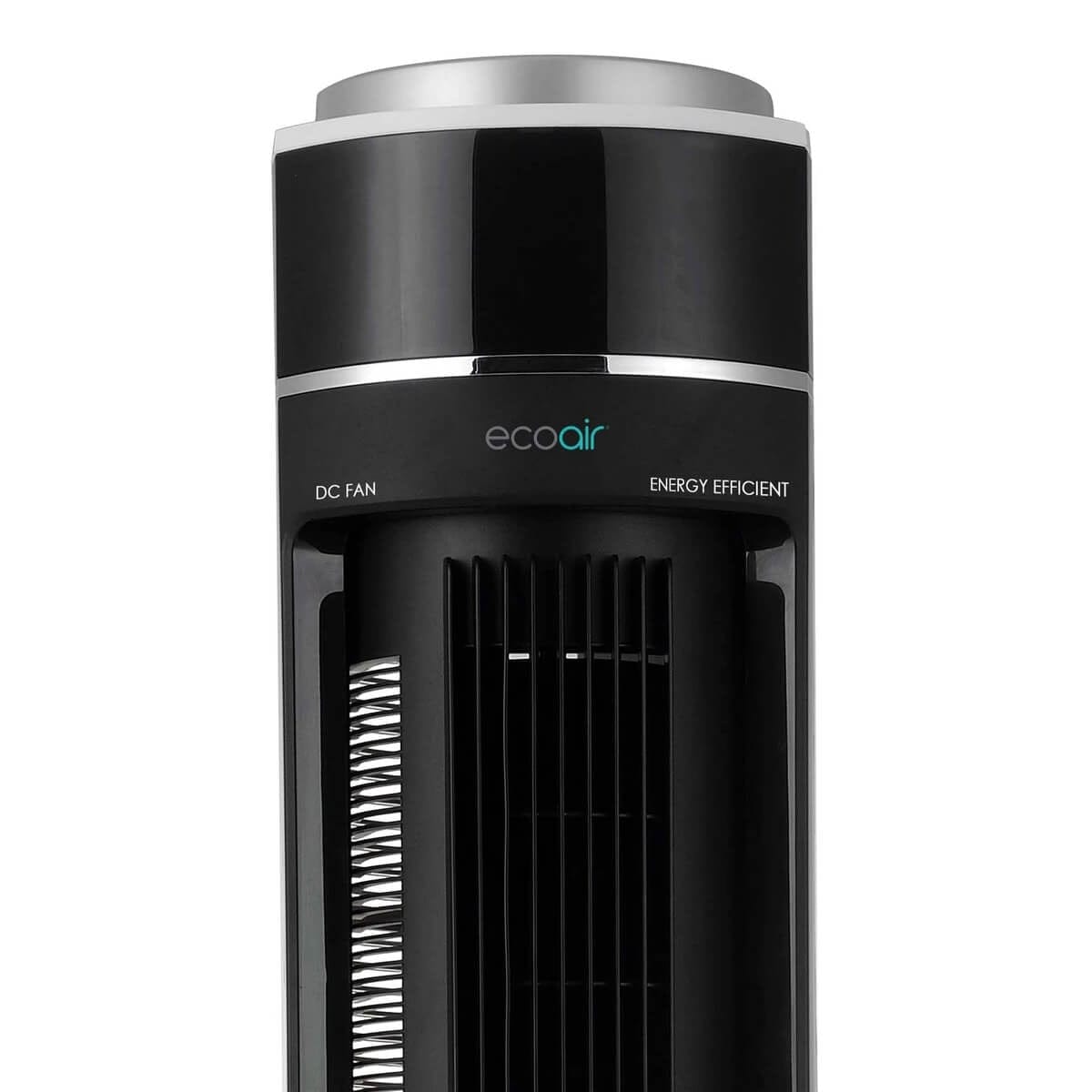 EcoAir Halo Low Energy Tower Fan, 2.8 Watts per hour, 12 Speeds, Oscillation Function - With Remote Control | Atlantic Electrics