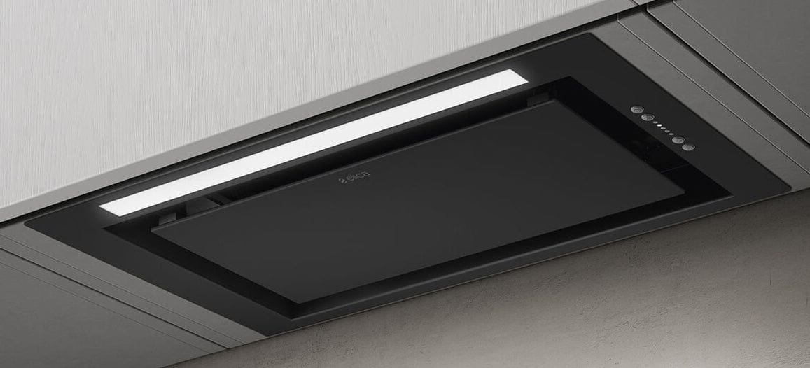 Elica LANE-80 Black 71.4cm Built-In Cooker Hood, B Energy Rating | Atlantic Electrics