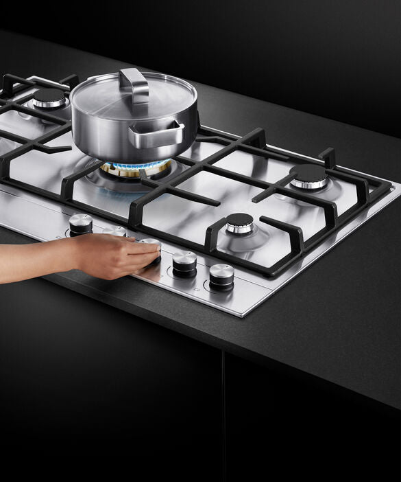 Fisher & Paykel CG905DLPX1 5 Burner 90cm Gas Hob - Stainless Steel - Atlantic Electrics - 40715903402207 