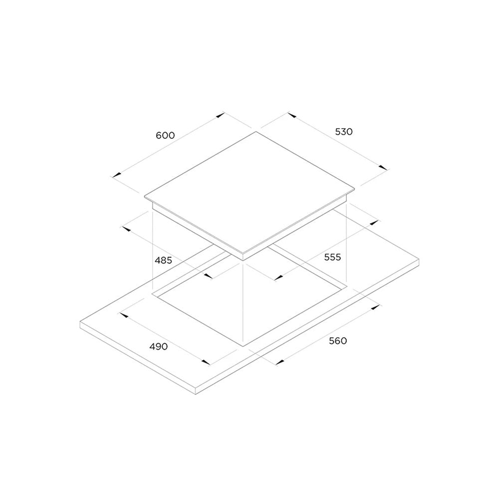 Fisher + Paykel CI604DTB4 Induction Hob with 4 Zones, SmartZone, Black Glass- 60cm Wide - Atlantic Electrics - 39477857419487 