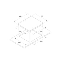 Thumbnail Fisher + Paykel CI604DTB4 Induction Hob with 4 Zones, SmartZone, Black Glass- 39477857419487