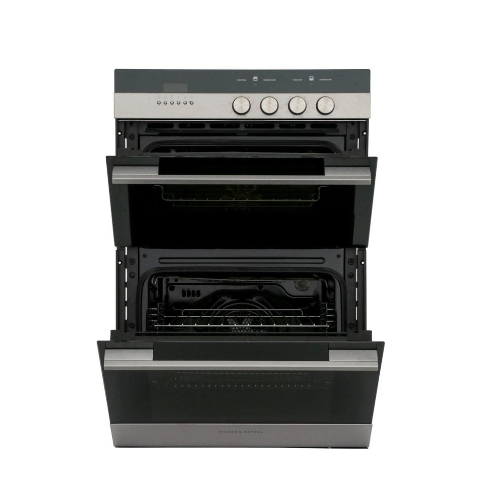 Fisher & Paykel Designer OB60B77CEX3 Built In Electric Double Oven - Black - Stainless Steel | Atlantic Electrics - 39477836742879 