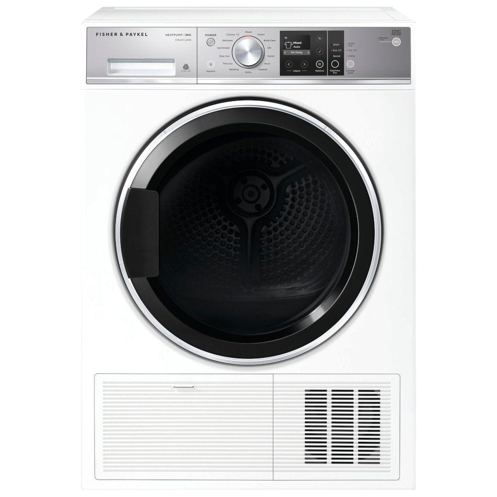 Fisher & Paykel DH9060FS1 Freestanding 9KG Condenser Heat Pump Tumble Dryer Steam Care White | Atlantic Electrics