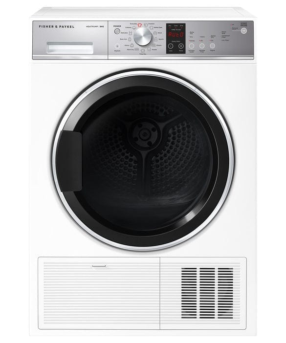 Fisher & Paykel DH9060P2 9Kg Heat Pump Condenser Tumble Dryer White Wi-Fi Connectivity - Atlantic Electrics - 39477834023135 