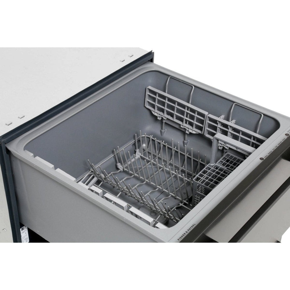 Fisher & Paykel Double DishDrawer DD60DDFHB9 Semi Integrated Standard Dishwasher - Black Steel Control Panel with Fixed Door Fixing Kit | Atlantic Electrics - 39477837922527 