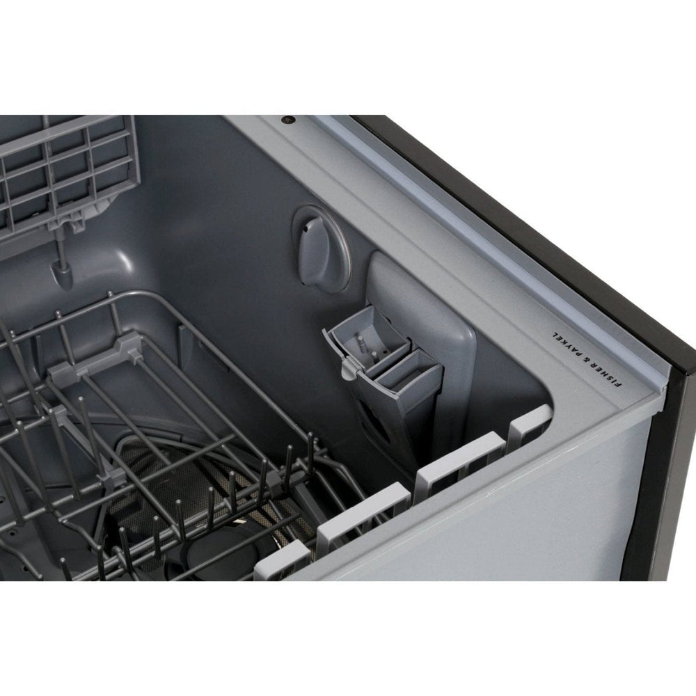 Fisher & Paykel Double DishDrawer DD60DDFHB9 Semi Integrated Standard Dishwasher - Black Steel Control Panel with Fixed Door Fixing Kit - Atlantic Electrics - 39477837725919 