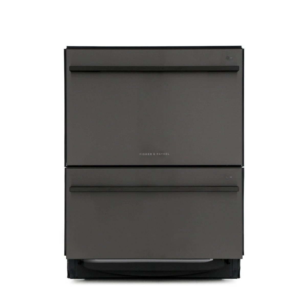 Fisher & Paykel Double DishDrawer DD60DDFHB9 Semi Integrated Standard Dishwasher - Black Steel Control Panel with Fixed Door Fixing Kit | Atlantic Electrics