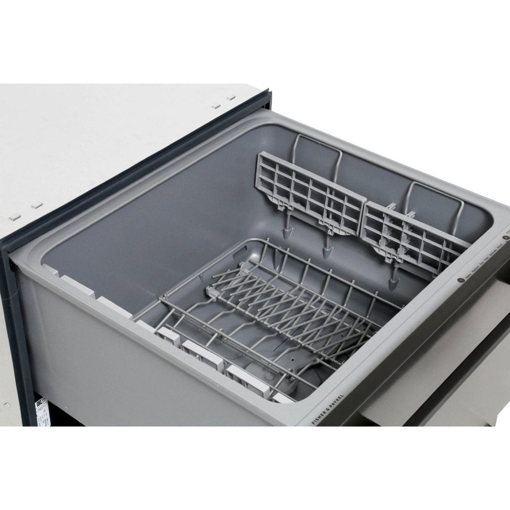 Fisher & Paykel Double DishDrawer DD60DDFHB9 Semi Integrated Standard Dishwasher - Black Steel Control Panel with Fixed Door Fixing Kit | Atlantic Electrics - 39477837988063 