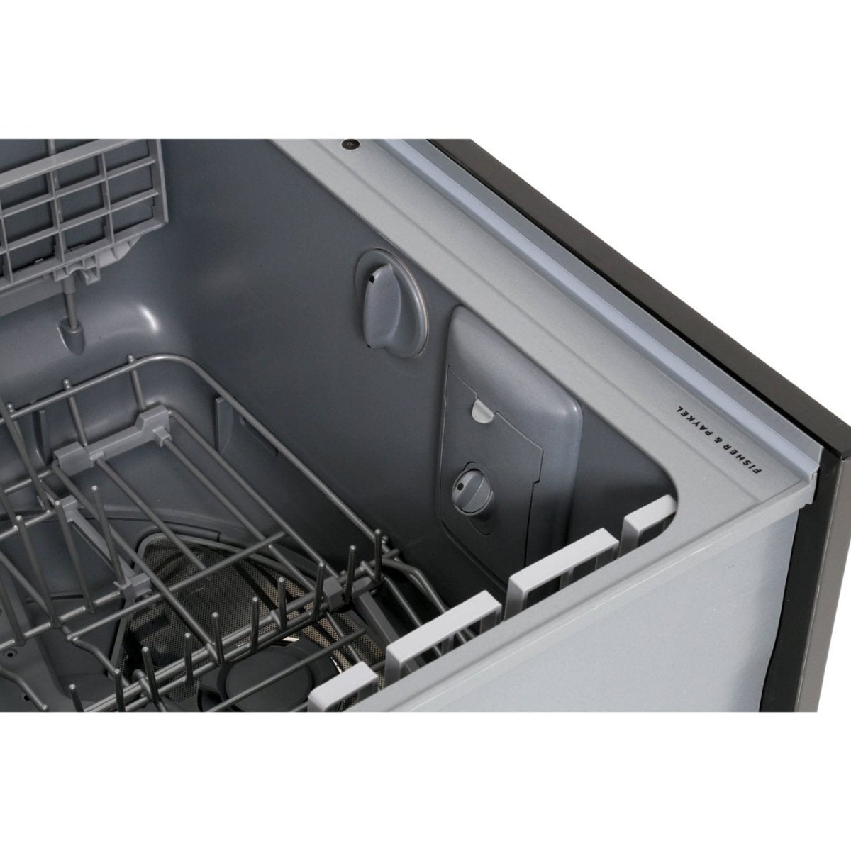 Fisher & Paykel Double DishDrawer DD60DDFHB9 Semi Integrated Standard Dishwasher - Black Steel Control Panel with Fixed Door Fixing Kit | Atlantic Electrics