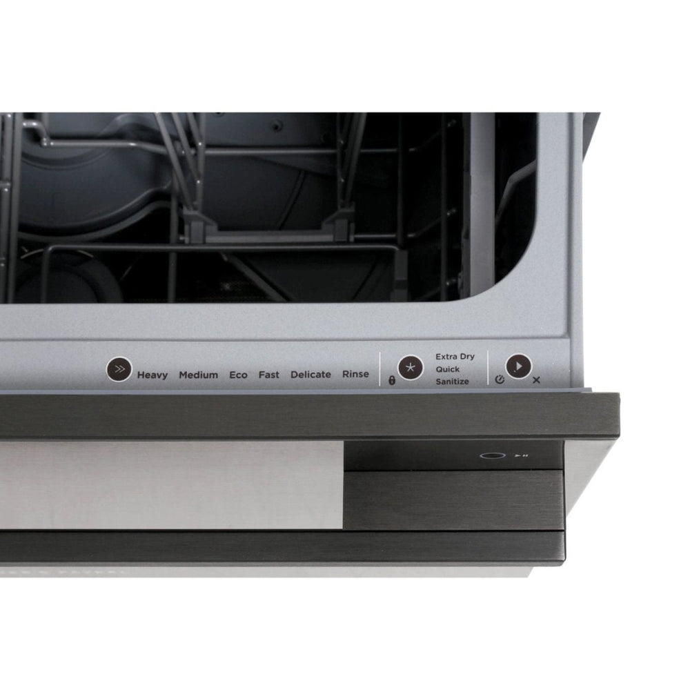 Fisher & Paykel Double DishDrawer DD60DDFHB9 Semi Integrated Standard Dishwasher - Black Steel Control Panel with Fixed Door Fixing Kit | Atlantic Electrics - 39477837529311 