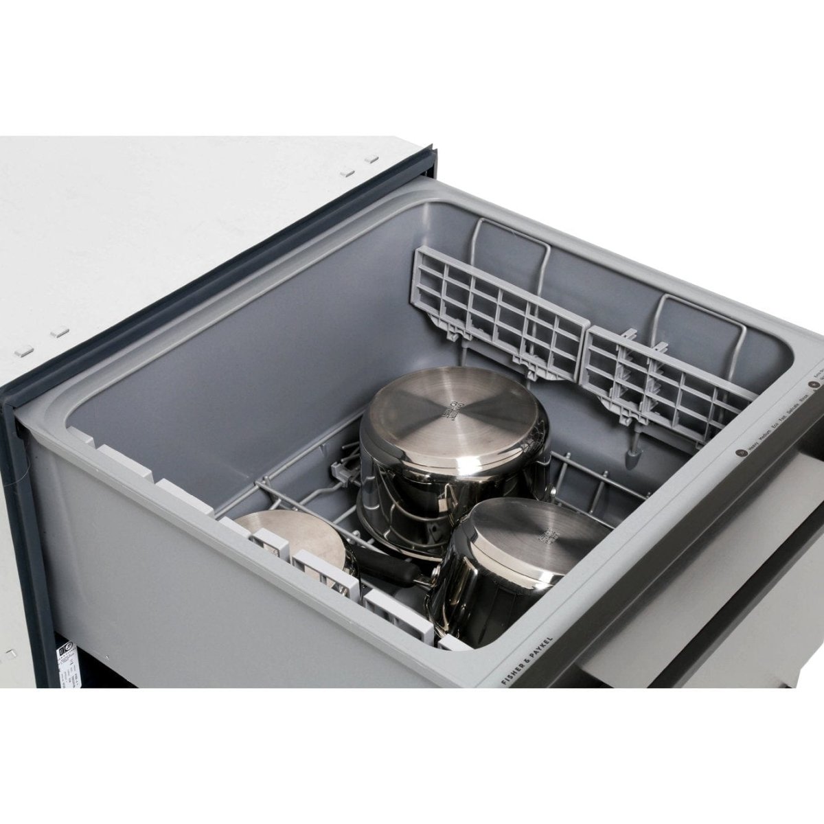 Fisher & Paykel Double DishDrawer DD60DDFHB9 Semi Integrated Standard Dishwasher - Black Steel Control Panel with Fixed Door Fixing Kit | Atlantic Electrics