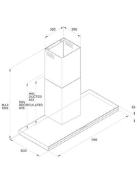 Thumbnail Fisher & Paykel HC120BCXB2 1200mm Wide Chimney Cooker Hood, Stainless Steel - 39477835137247