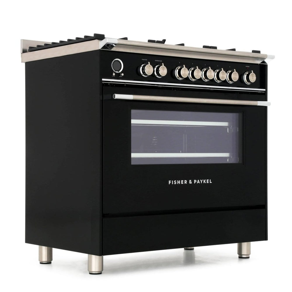 Fisher & Paykel OR90SCG6B1 90cm 5 Burner Dual Fuel Range Cooker | Atlantic Electrics - 39477837758687 