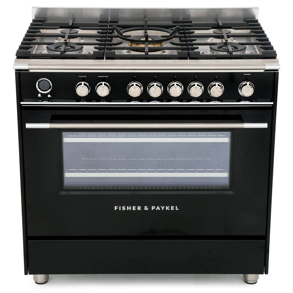 Fisher and Paykel OR90SCG6B1 Series 9 Classic Single Oven Dual Fuel Range Cooker With Pyrolytic Cleaning Black