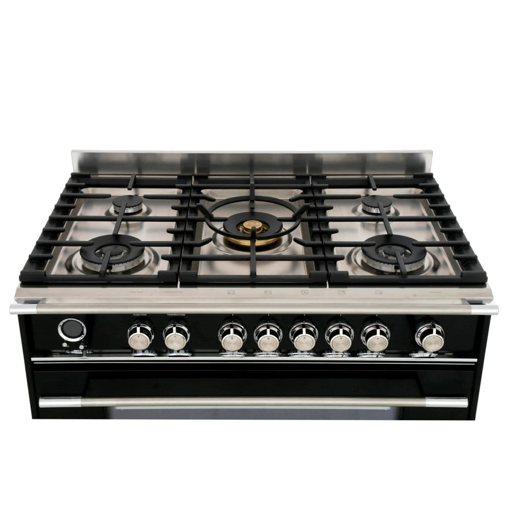 Fisher & Paykel OR90SCG6B1 90cm 5 Burner Dual Fuel Range Cooker | Atlantic Electrics - 39477838119135 