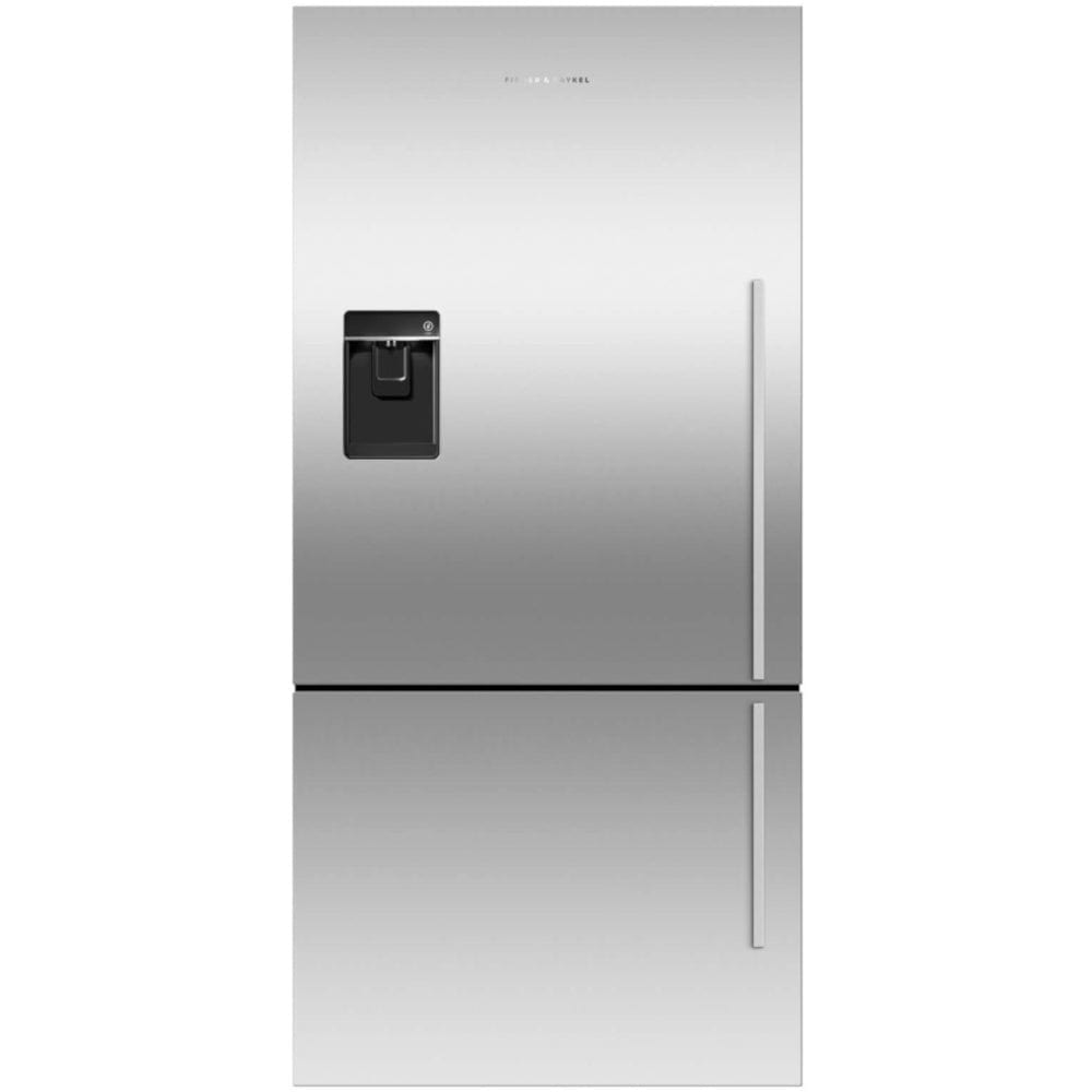 Fisher & Paykel RF522BLXFDU5 Plumbed Freestanding Fridge Freezer, 79cm, 494L, Ice & Water Stainless Steel Finish | Atlantic Electrics - 39477836611807 