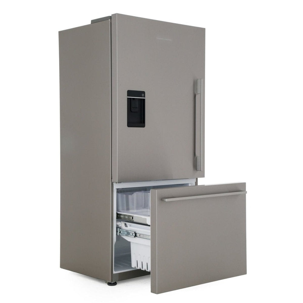 Fisher & Paykel RF522WDLUX5 79cm Plumbed Freestanding Fridge-Freezer Stainless Steel | Atlantic Electrics - 39477842903263 