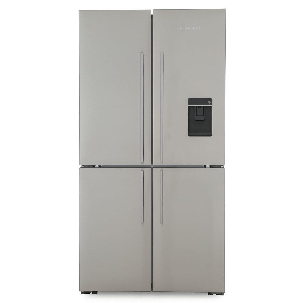 Fisher & Paykel RF605QDUVX1 Plumbed 4-Door American-Style Freestanding Fridge Freezer with Water and Ice Dispenser, Stainless Steel | Atlantic Electrics - 39477844607199 