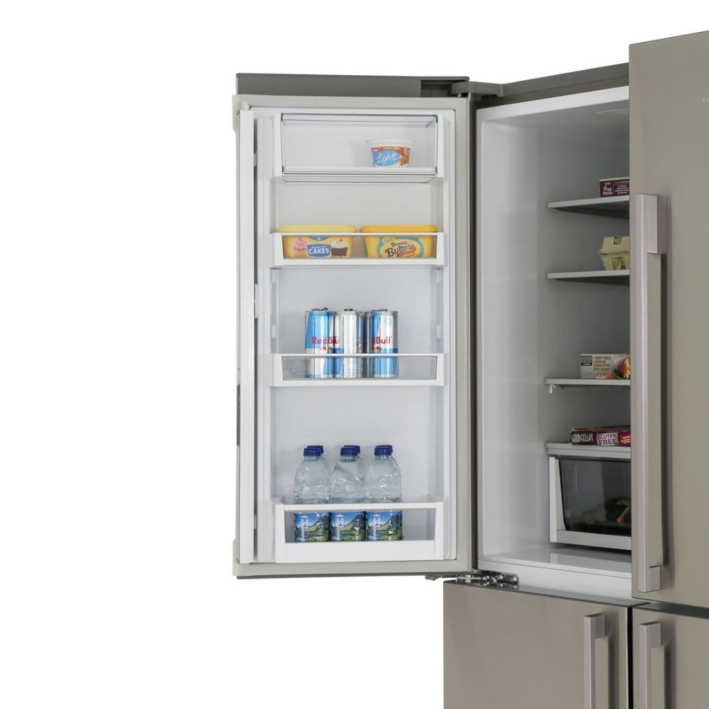 Fisher & Paykel RF605QDUVX1 Plumbed 4-Door American-Style Freestanding Fridge Freezer with Water and Ice Dispenser, Stainless Steel | Atlantic Electrics - 39477844738271 